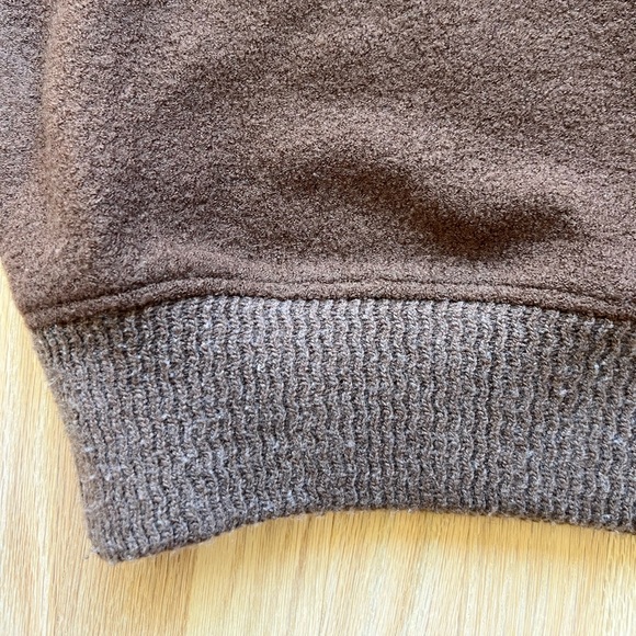System Homme Brown Wool Crewneck Sweater - Size 46 (XS) - Oversized Fit - Picture 8 of 9